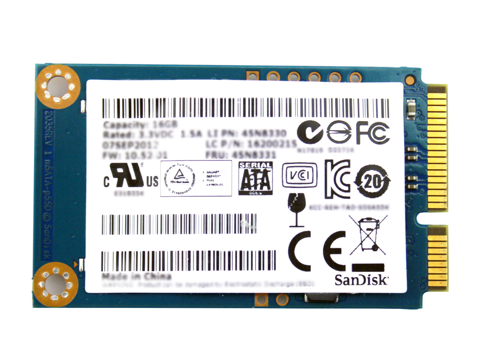 Sandisk U100 Msata SSD