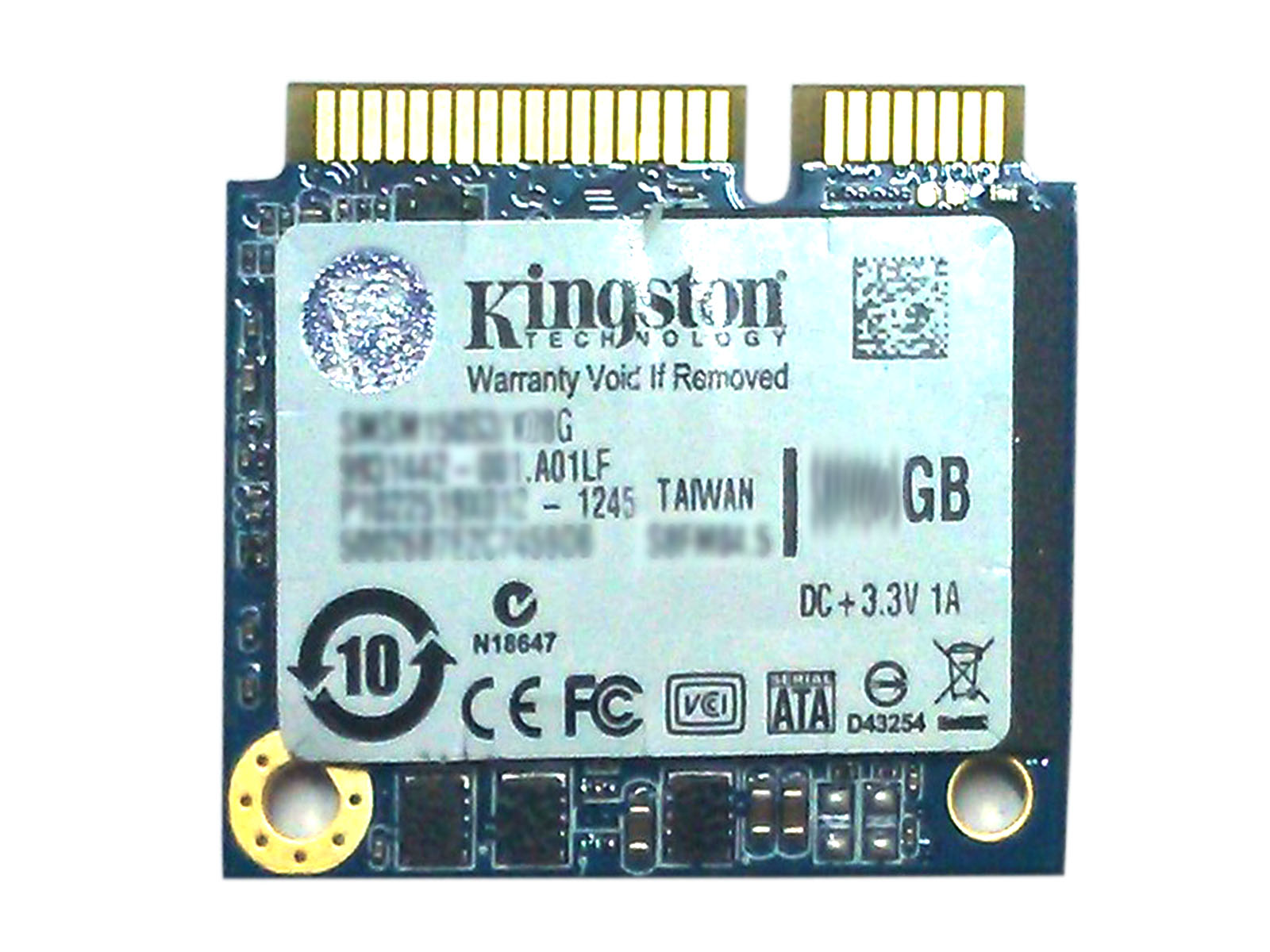 Kingston half msata SSD